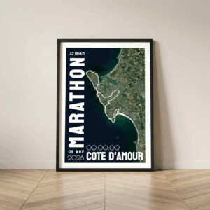 Affiche carte Cote d'Amour Marathon