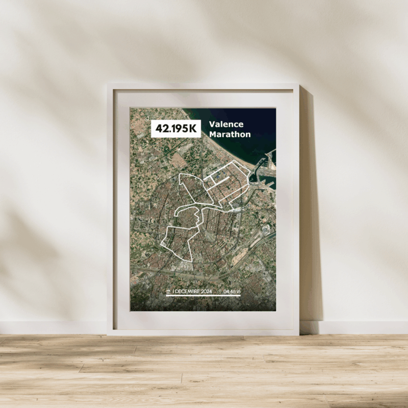 AFSRU0048 - Cadre Affiche carte Valence Marathon
