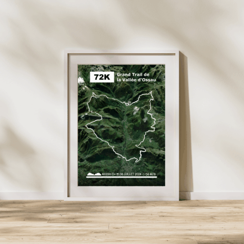 Affiche carte Grand Trail de la Vallée d'Ossau