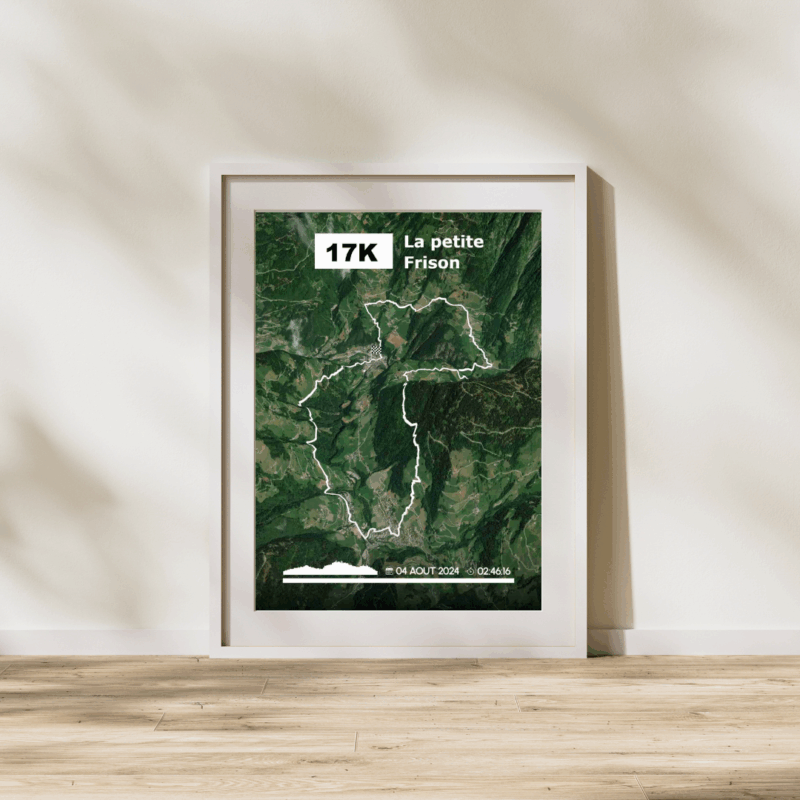 Affiche carte du trail la petite Frison