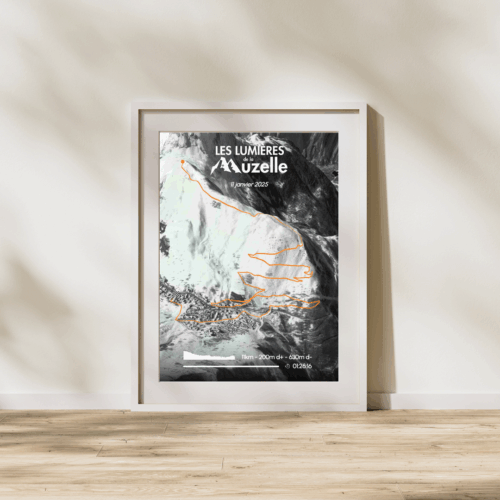 Affiche carte 11km du trail Les Lumières de la Muzelle - Les 2 Alpes