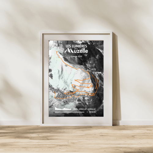 Affiche carte Semi Marathon 21km du trail Les Lumières de la Muzelle - Les 2 Alpes