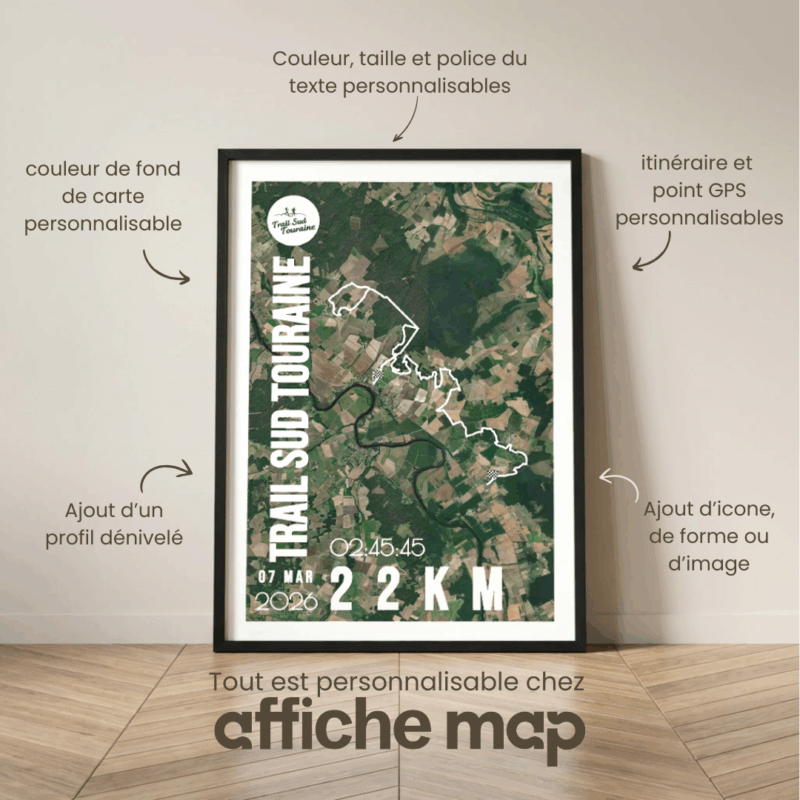 AF4341~1 Affiche carte trail sud Touraine 22km
