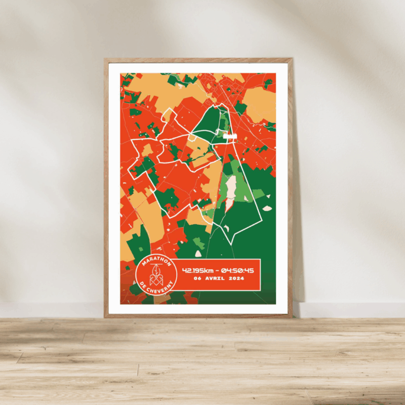 Affiche carte Marathon Cheverny 2025