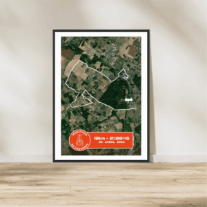 Affiche carte satellite 10km Cheverny 2025