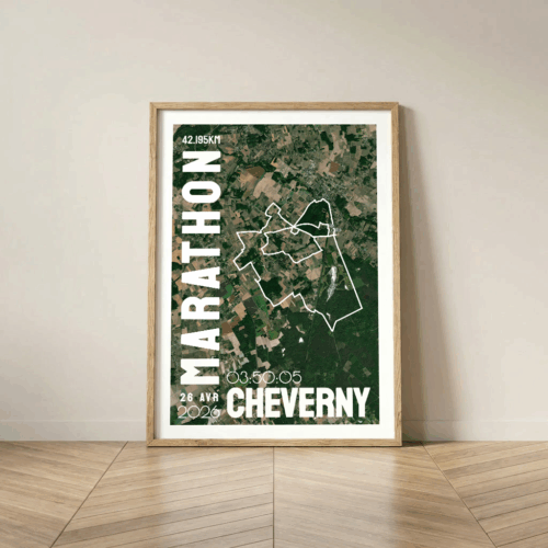 Affiche satellite carte Marathon Cheverny
