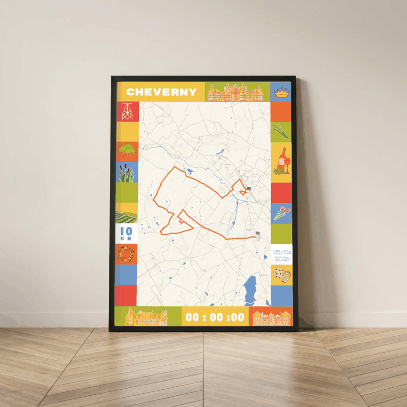 AFSRU0007e-2026_Cadre Noir_10km_Mockup_Affiche 10km Cheverny Affiche carte 10km Cheverny