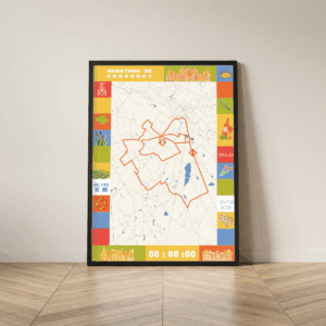 Affiche carte Marathon Relais Cheverny