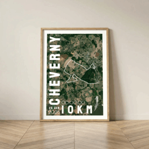 AFSRU0007e-satellite-2026_Cadre Bois_10km_Mockup_Affiche 10km Cheverny Affiche carte satellite 10km Cheverny