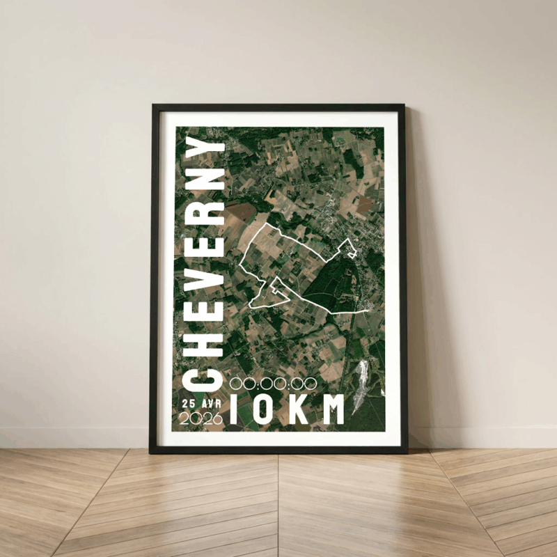 AFSRU0007e-satellite-2026_Cadre Noir_10km_Mockup_Affiche 10km Cheverny Affiche carte satellite 10km Cheverny