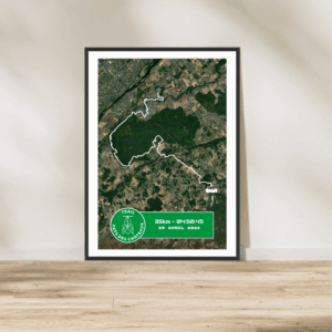 Affiche satellite carte Trail 35km 2025