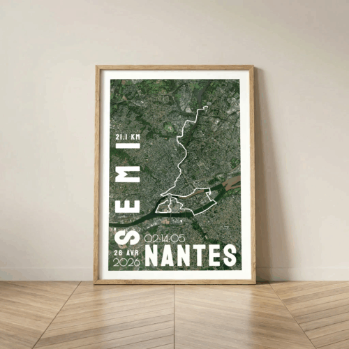 Affiche carte semi de Nantes