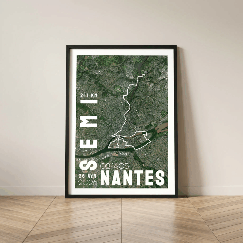 Affiche carte semi de Nantes