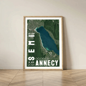 Affiche carte Semi-marathon Annecy
