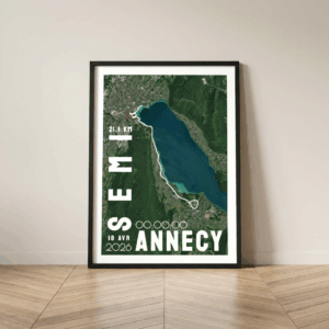 Affiche carte Semi-marathon Annecy