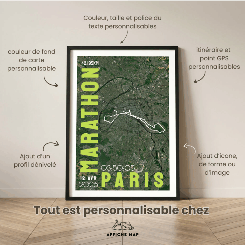 AFSRU0006-2026_Cadre Noir_42km_Affiche marathon Paris Affiche carte marathon Paris