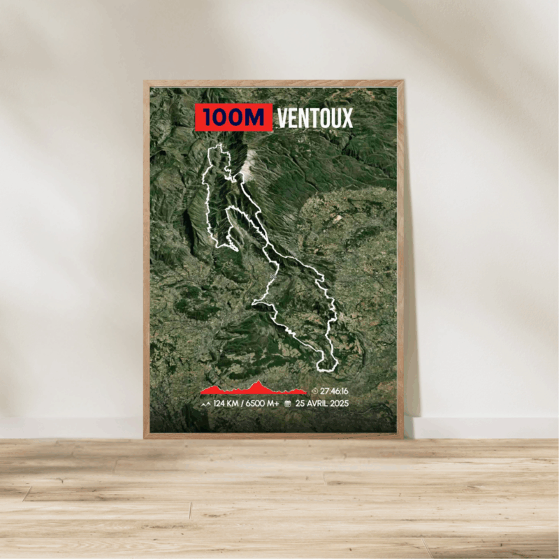 Affiche carte 100M Ventoux