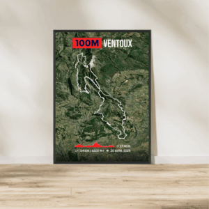 Affiche carte 100M Ventoux