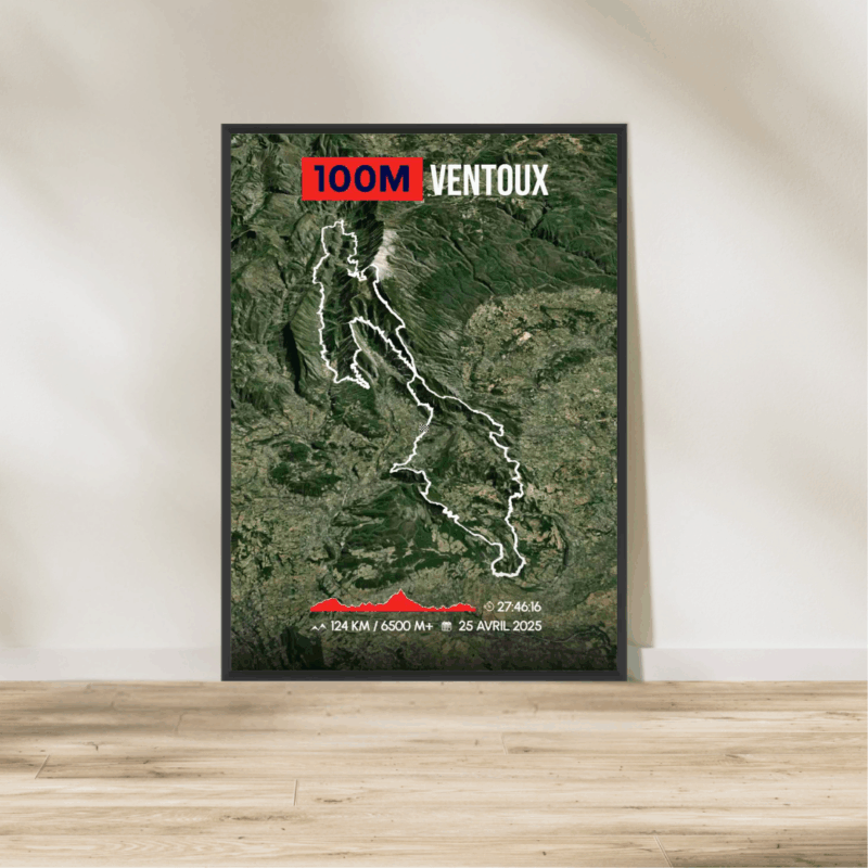 Affiche carte 100M Ventoux