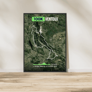Affiche carte 100K Ventoux