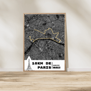 Affiche carte Paris 10K