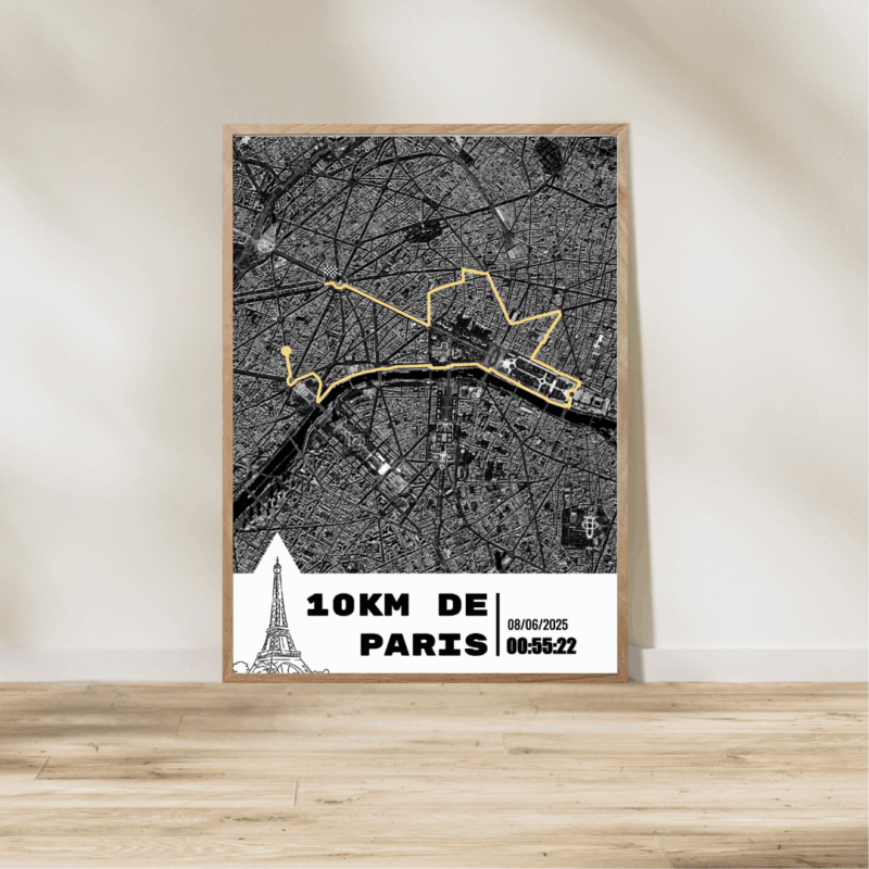 Affiche carte Paris 10K