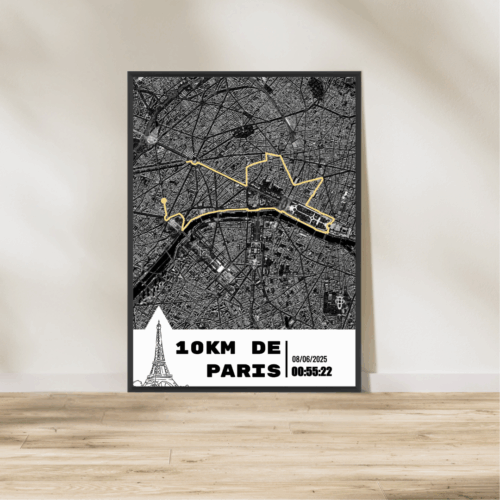 Affiche carte Paris 10K