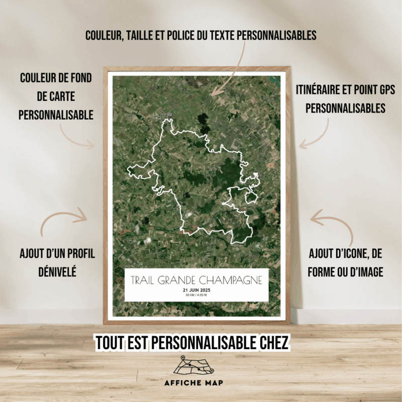 Affiche Satellite Trail Grande Champagne 55km