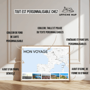 Affiche Carte Mon Voyage En Europe