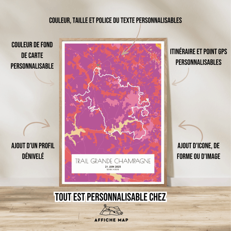 Affiche Trail Grande Champagne 55km