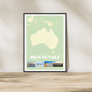 Affiche Carte Mon Voyage En Australie
