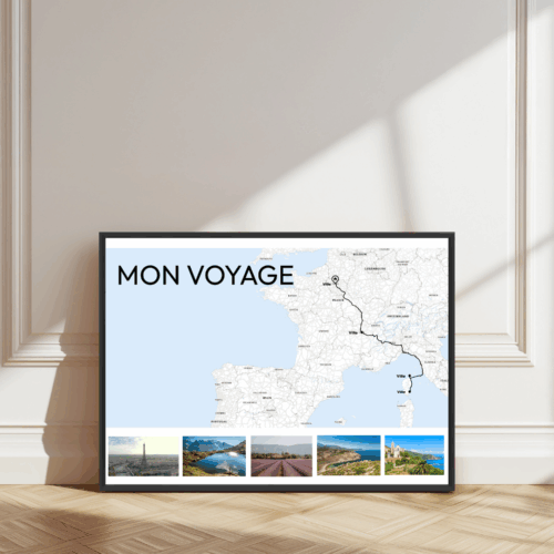 Affiche Carte Mon Voyage En Europe