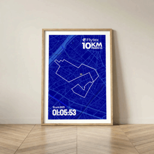 Affiche Carte Flytex 10km Paris15