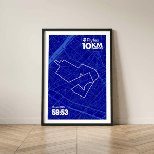 Affiche Carte Flytex 10km Paris15