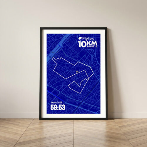 Affiche Carte Flytex 10km Paris15