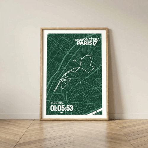 Affiche Carte Onatera 10km Paris17
