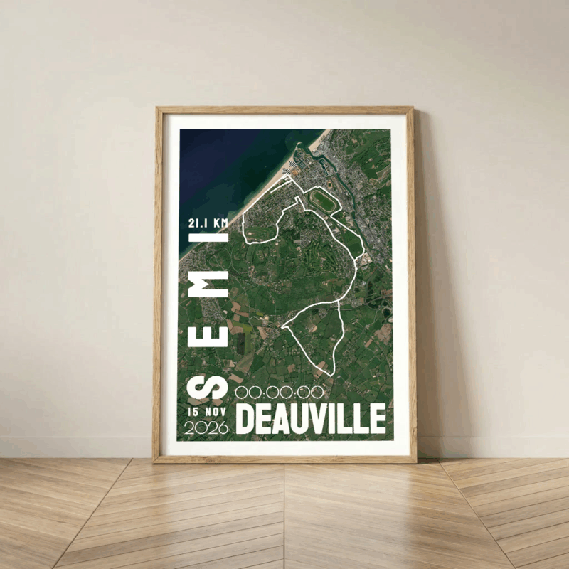 Affiche carte Semi-marathon de Deauville