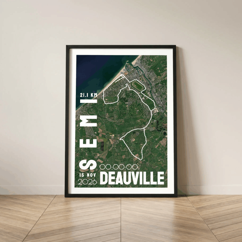 Affiche carte Semi-marathon de Deauville