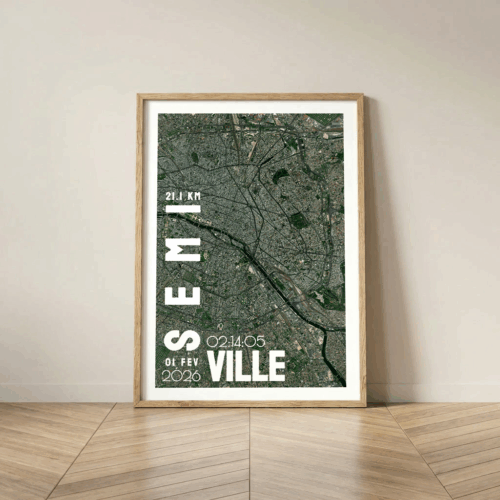 Affiche Running - Mon semi-marathon