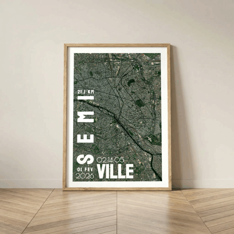 Affiche Running - Mon semi-marathon