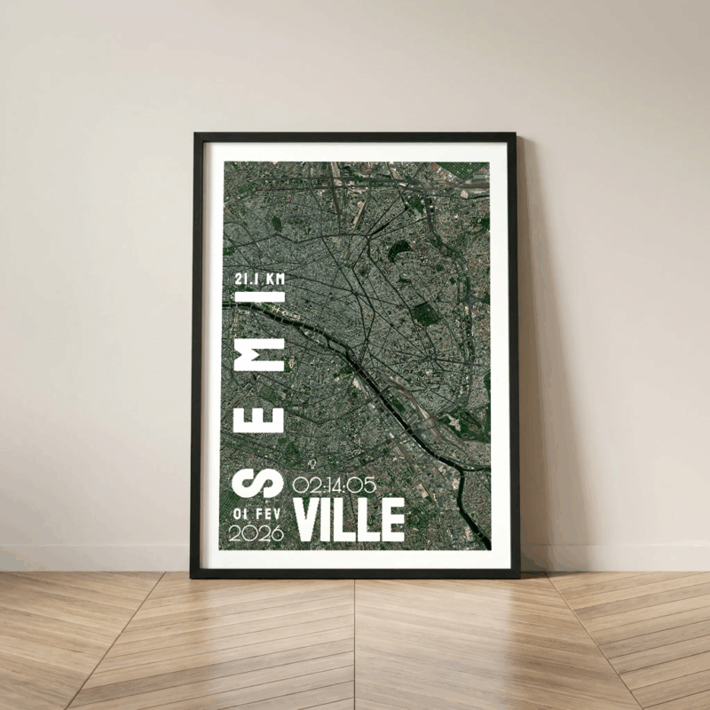 Affiche Running - Mon semi-marathon